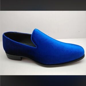 Terroni Italian Design Vibrant Blue Men's Slip-On Loafers